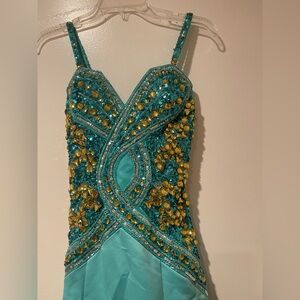 Beaded prom custom made gown